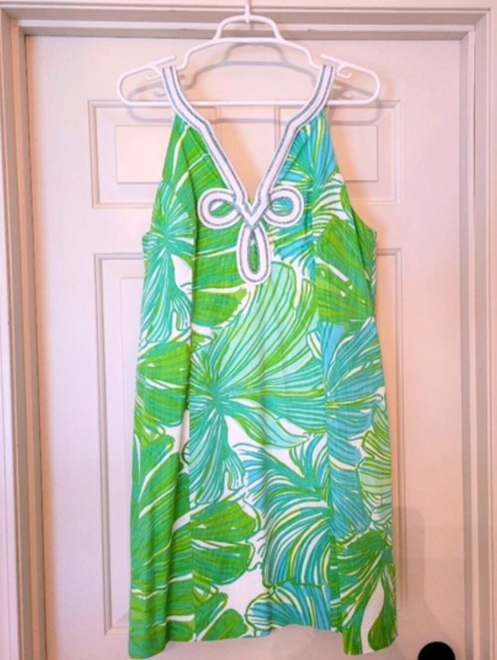 💚 Lilly Pulitzer Green Tropical Print Tessa Dress 14